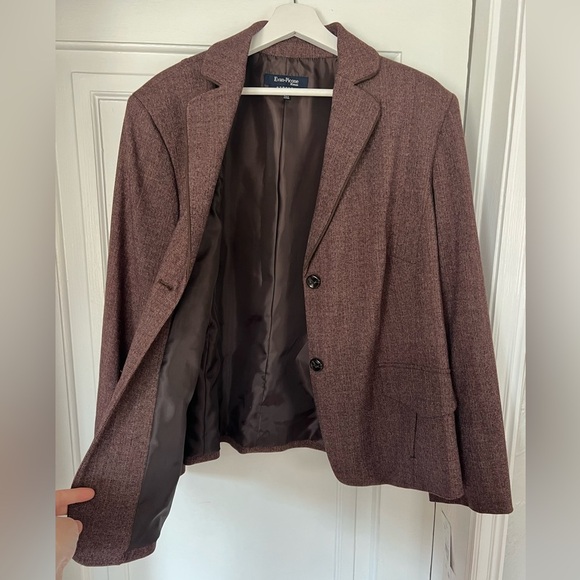 NWT Evan-Picone Women’s Blazer – Plus Size 18W, Chestnut Brown, Stretchy - Picture 7 of 11